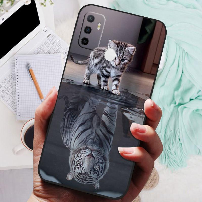 Чехол для OPPO A32 A53 A53S 2020, Чехол для телефона OPPO A15 A15S A35, Силиконовый мягкий задний чехол со львом и волком, Защитный чехол A53 2022