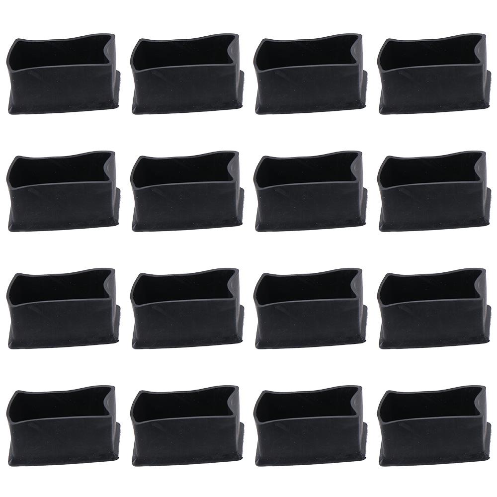 1/16 Pcs Rectangle Shaped Chair Leg Protectors Rubber Chair Leg Caps Hardwood Floors