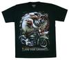 Biker Eagle Wolf Bike Western Motorcycle Wolves Indians Unisex T-Shirt