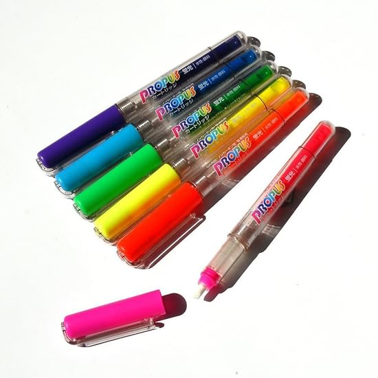uni-ball Propus Highlighter Cartridge, Bold, 6 Colors, PUS1556C
