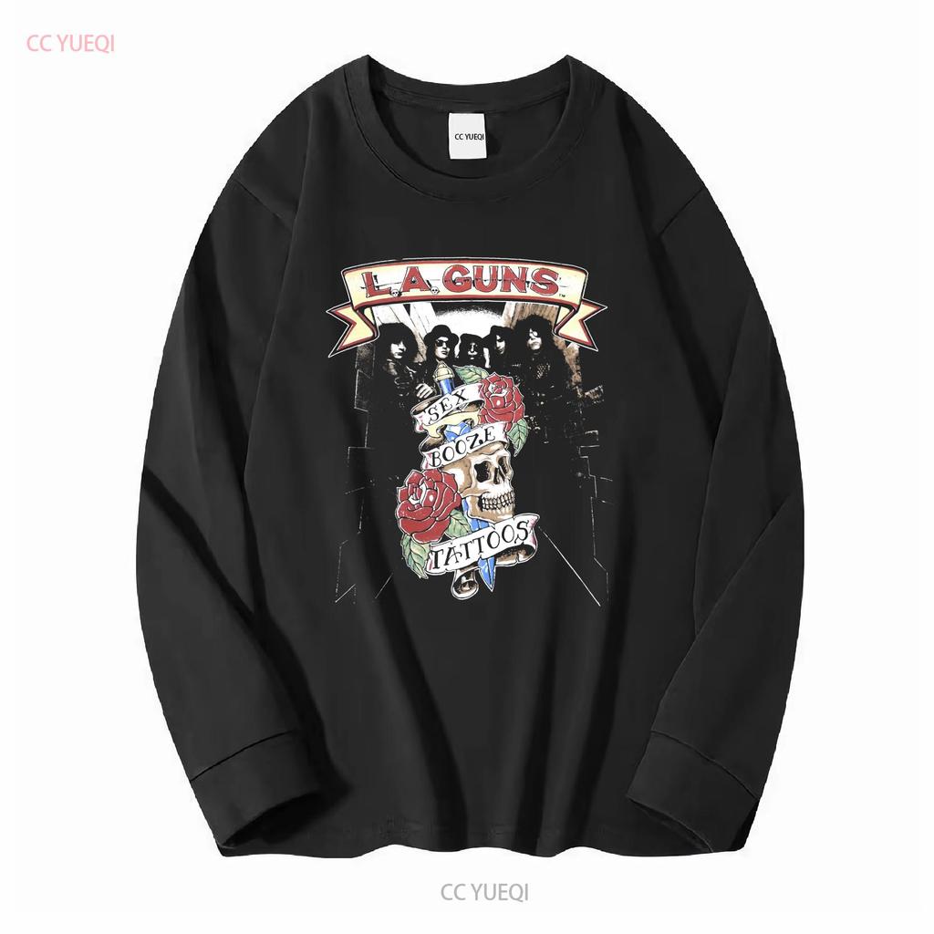 LA Guns T Shirt Tour 89 Cocked Loaded Sizes S to XXL New long or short sleeves vintage Washed Casual homme