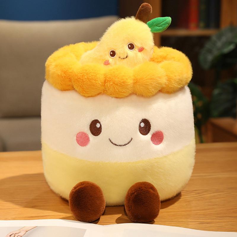 Плюшевый фруктовый торт мягкая игрушка с набивкой из ПП хлопка для подарка на день рождения и для коллекционеров