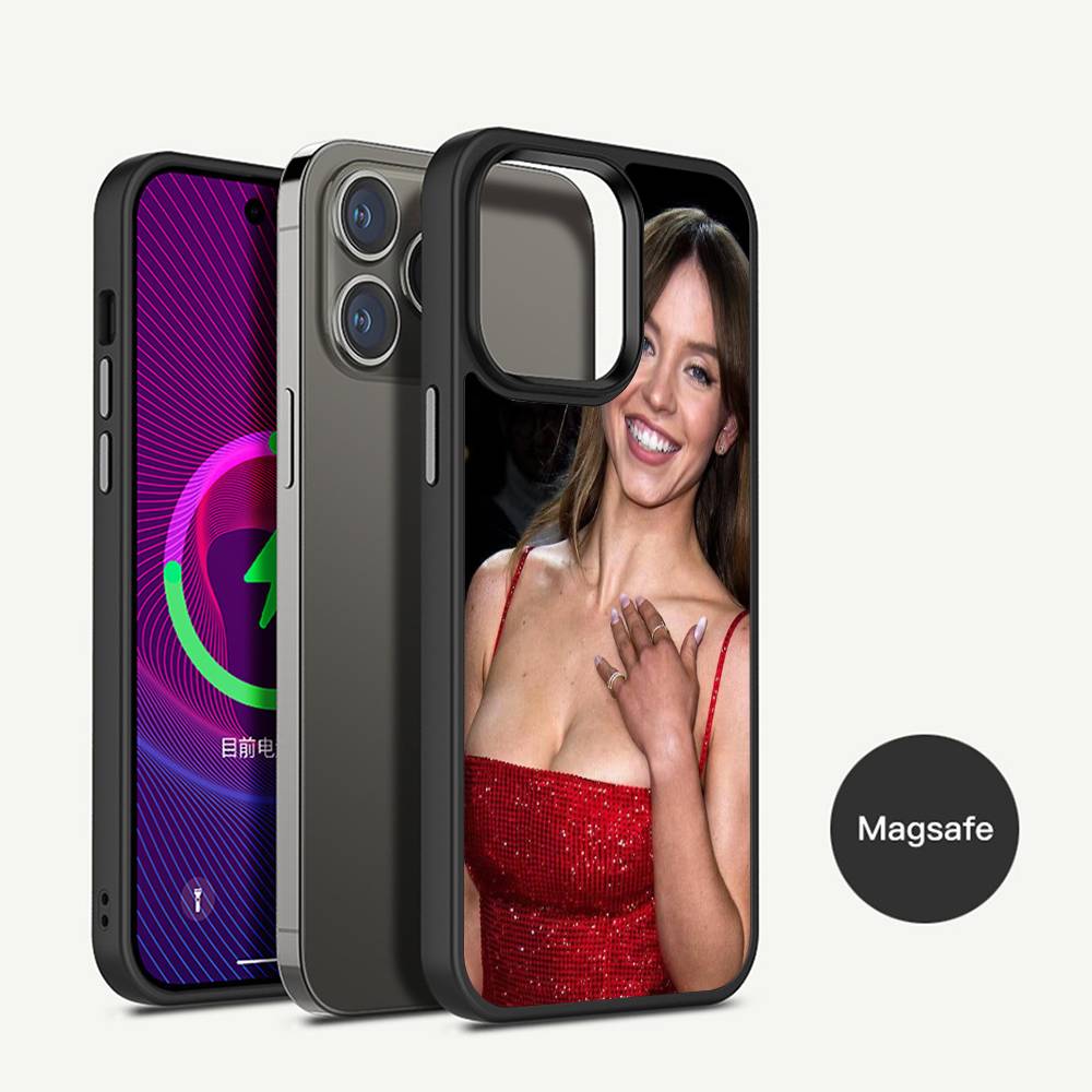 Sydney S-Sweeney Phone Case Magnetic Case For IPhone 16 14 13 12 11 15 Pro Max Plus For Magsafe Wireless Charge Cover