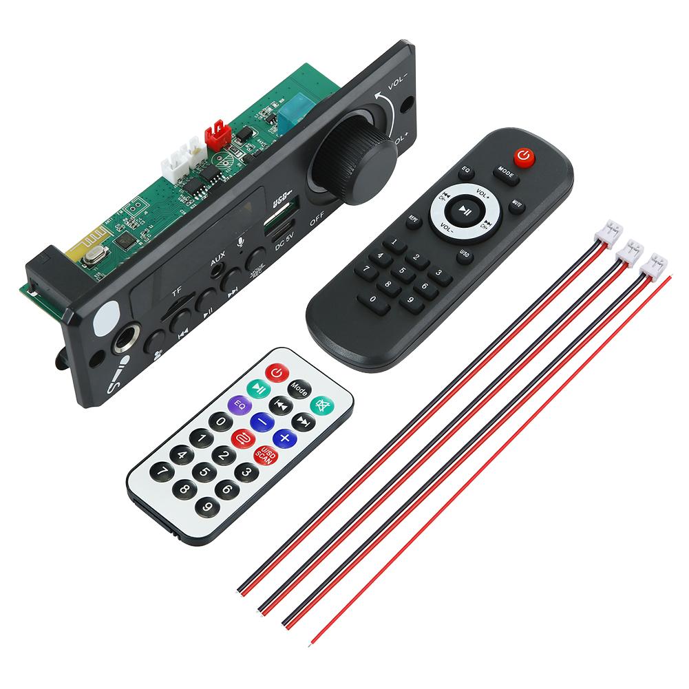 6 Вт усилитель автомобильный FM радио модуль TF USB Bluetooth-совместимый 5.0 FM радио модуль Hands-Free звонок MP3 WMA аудио плата с пультом дистанционного управления