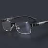 Myopia Glasses New Metal Frame Business Finished Half Frame Men Anti Blue Light Short Sight Eyeglasses
