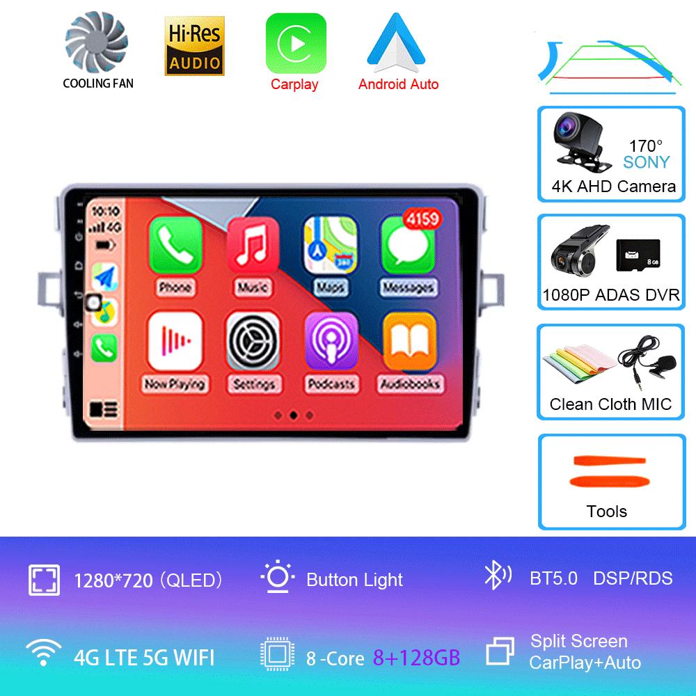 Автомагнитола Android 14 Carplay Auto Для Toyota Verso R20 2009 2010 - 2018 GPS Навигация DSP Головное устройство BT Видеоплеер 2Din Стерео