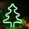 1pc Christmas Tree Neon Light Usb Or Battery Powered Led Elk Sock Lights Suitable For Christmas Bedroom Party Holiday Home Decor