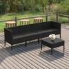 Day and Night - Day and Night 5-piece Garden Furniture Set and Black Synthetic Rattan Cushions