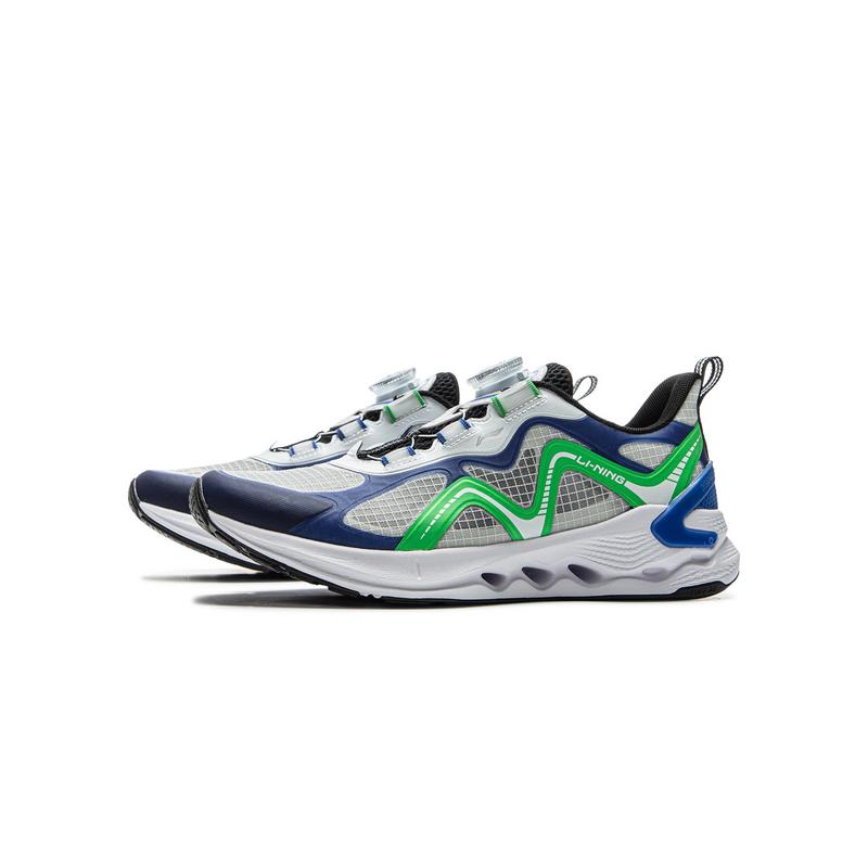 Li Ning Детские PU Универсальные Удобные Нескользящие Износостойкие Низкие Кроссовки для Бега Мужские кроссовки для бега Белый Синий Зеленый YKFV040-5