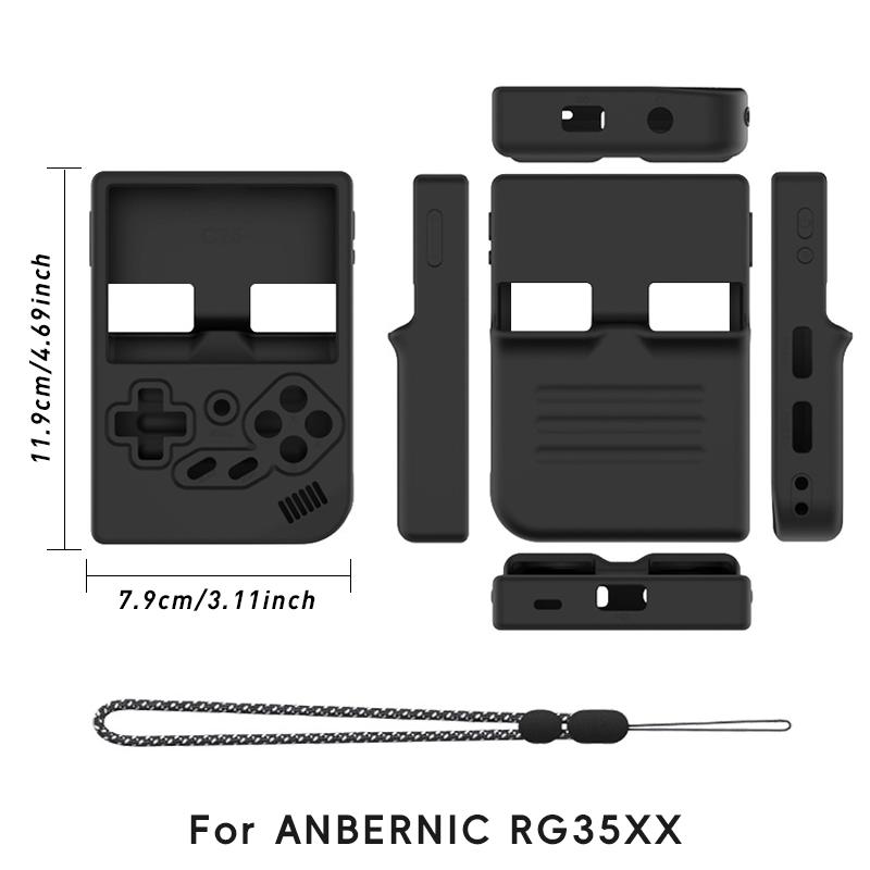 Мягкий силиконовый чехол для игровой консоли ANBERNIC RG35XX PLUS RG556 RG40XXV, защитный корпус для RG40XX H, игровые аксессуары