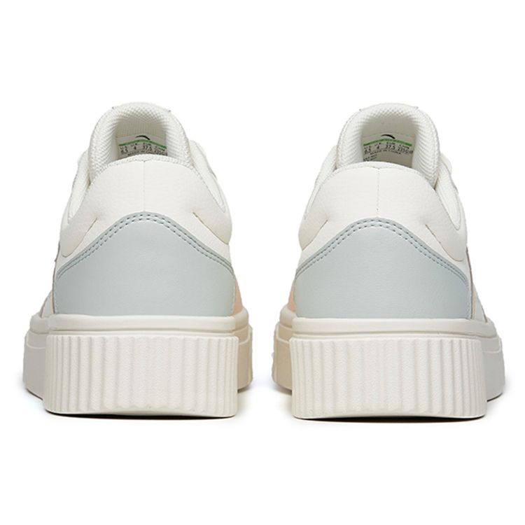 Anta Кроссовки Lifestyle Series Biscuit Shoes с толстой подошвой и низким верхом для скейтбординга, женские кроссовки белого и коричневого цвета 922358005-2