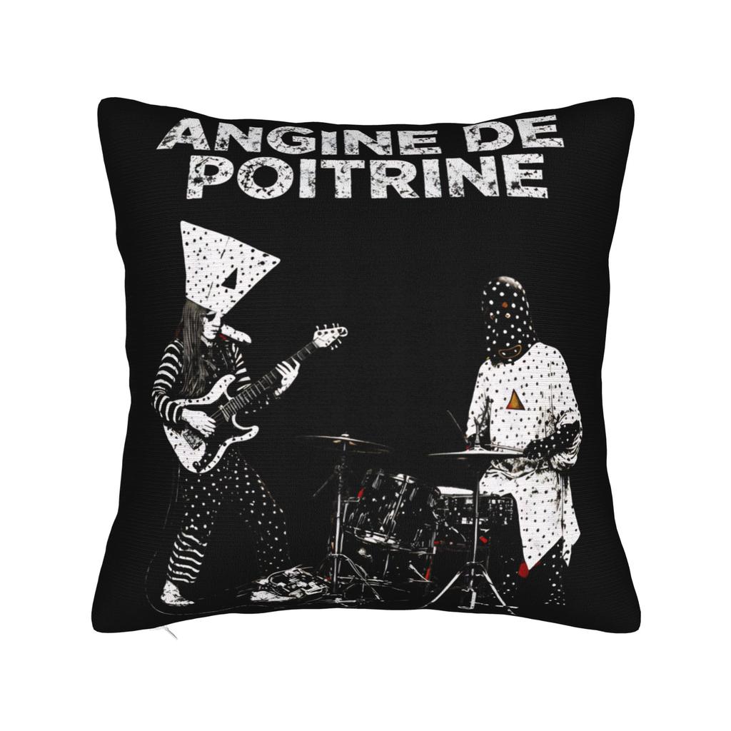 Decorative Pillowcases Angine De Poitrine Rock Band Merch Living Room Pillow Case Cover Zippered Multi Size