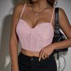 Women  Lace Underwear Babydoll Round Neck Lace Sexy Vest