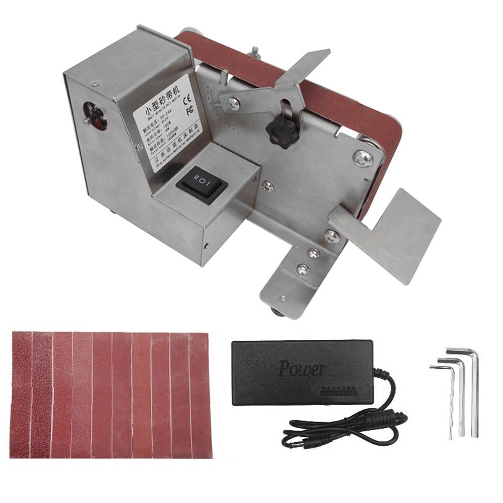 Маленькая шлифовальная машина 180 Вт, ленточная шлифовальная машина, 7 скоростей, регулируемая бытовая электрическая полировальная машина