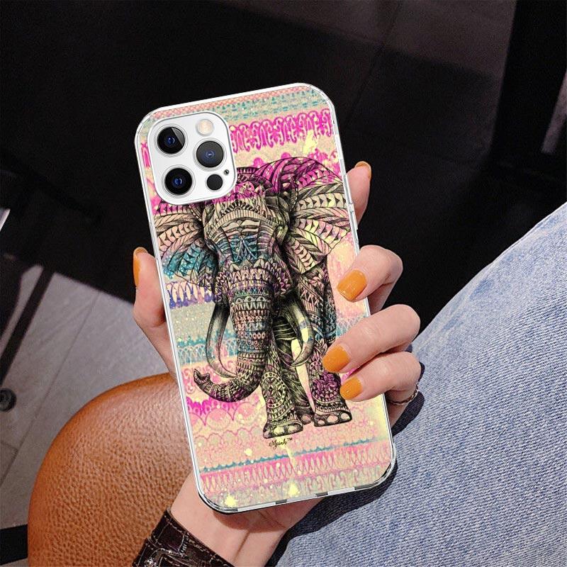 Чехол для телефона Elephant Mandala Aztec Phnoe для Iphone 17 Air 16 16E 11 12 13 Mini 14 Plus 15 Pro Max 7 8 + SE 2020 Чехол для телефона Coque