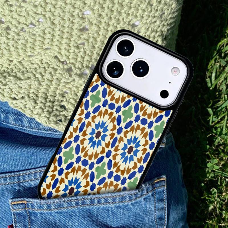 Чехол для мобильного телефона с узором марокканской мозаики Совместим с IPhone 17 16 15 14 13 12 11Pro Max 17 Air cover