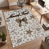 Trendy leopard print (1) Personalized name Office Carpet Stylish Decor for Living Room Bedroom Kitchen
