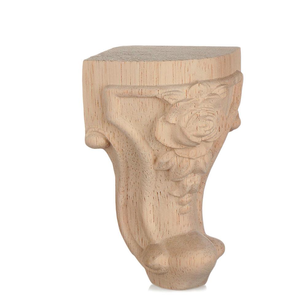Accessories Decoration Crafts Home Decor Furniture Foot Legs Vintage Wood Carved Cabinet Seat Feets