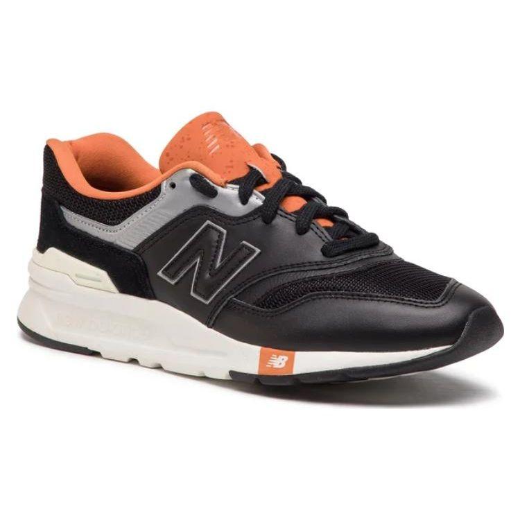 New Balance 997H Удобные Универсальные Ширины D Низкие Повседневные Кроссовки Унисекс Черный Оранжевый CM997HGB