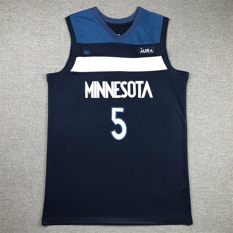 Mens Basketball Jersey Minnesota Timberwolves 5 Anthony Edwards Embroidered Team Sport Shirt Practice Game Wear