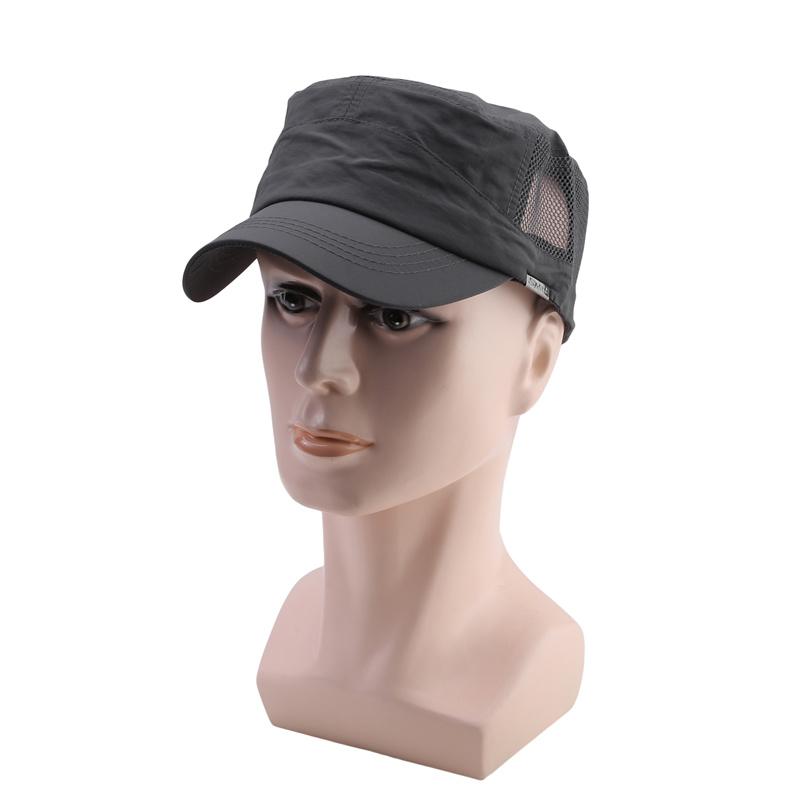 Быстросохнущая кепка, летняя сетчатая пористая плоская верхняя часть, защита от солнца и солнцезащитная кепка с утиным язычком, простые универсальные повседневные шляпы