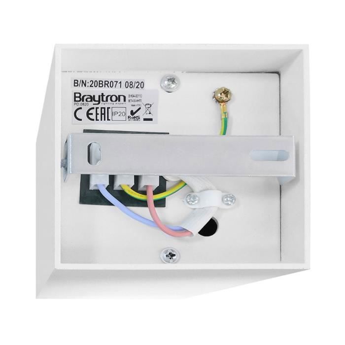 Plafonnier alu GAMA-8010D carré GU10 35W Blanc