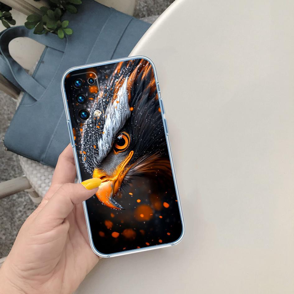 MY15 Hawk Eagle Soft Shell Transparent Phone Case for Motorola Moto G7 G8 G9 G84 G85 G73 G24 G15 Z2 Play Power Plus