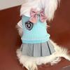 Cat Clothes J Skirt Dog Autumn and Winter Sweet College Style Student Uniform Skirt Warm Sweater Clothes
