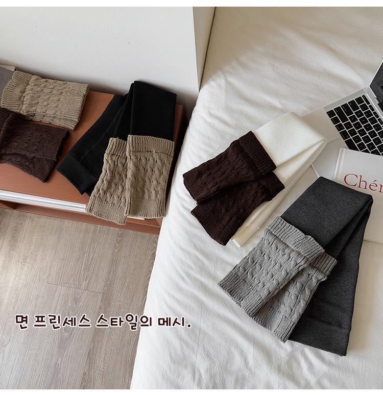 Модные женские гетры с подкладкой из флиса, вязаные косами, пэчворк - Теплые брюки из толстой шерсти ягненка с вертикальной полоской