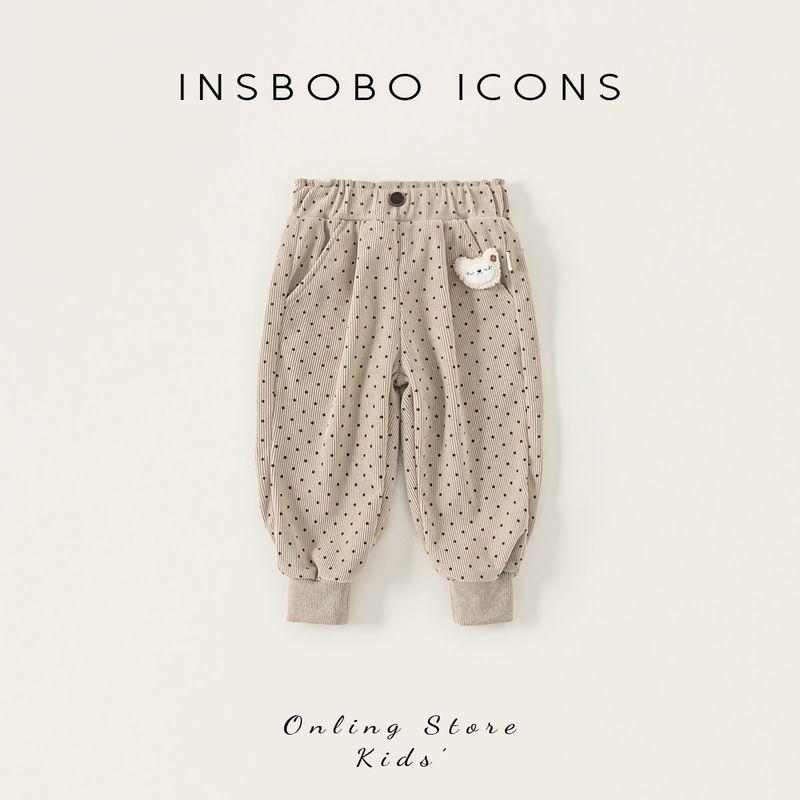 Insbobo Girls' Pants Spring 2026 New Style Casual Pants for Girls Children's Jogger Pants Baby Spring and Autumn Children's Clothing