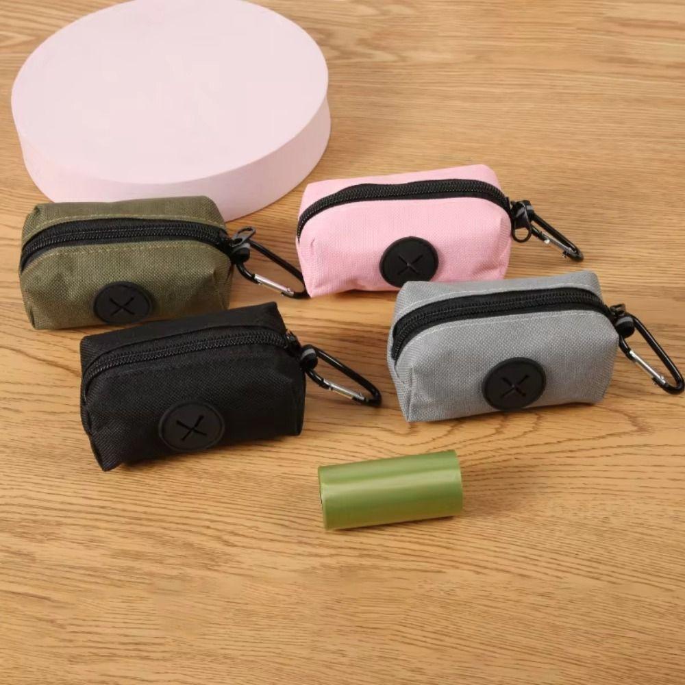 Portable Dog Poop Bag Holder Oxford Cloth Animal Waste Collection Pouch Walking