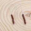 Hassonite 925 Silver Threader Earrings, Natural Gemstone Women Handmade Fringe Earrings