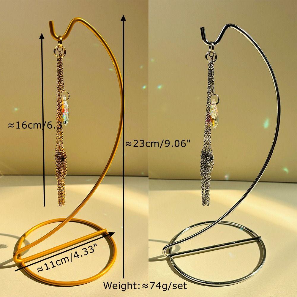 With Display Stand Stone Holder Interchangeable Tabletop Ornament Crystal Holder Cage