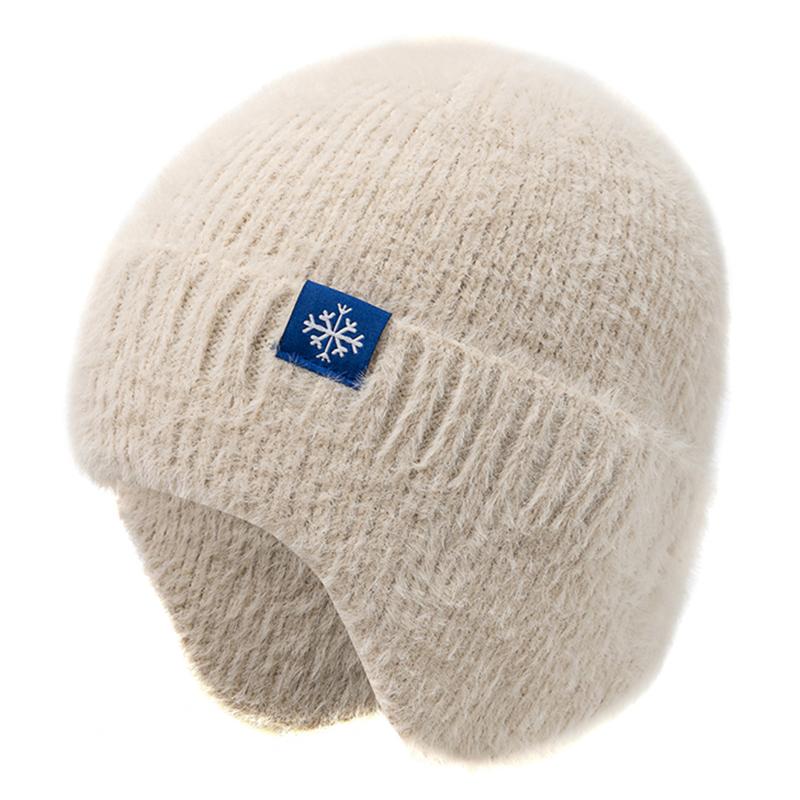 Новая женская зимняя шапка-ушанка ярких цветов, модная вязаная шапка из искусственного меха, мягкая шапка в стиле Kpop, женская уличная кепка