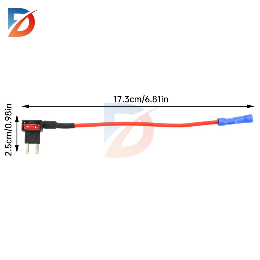 12V Plug-in Car Fuse Holder 10A Mini Standard V-ACS ATM Blade Fuse Car Fuse Holder Additional Circuit TAP Adapter