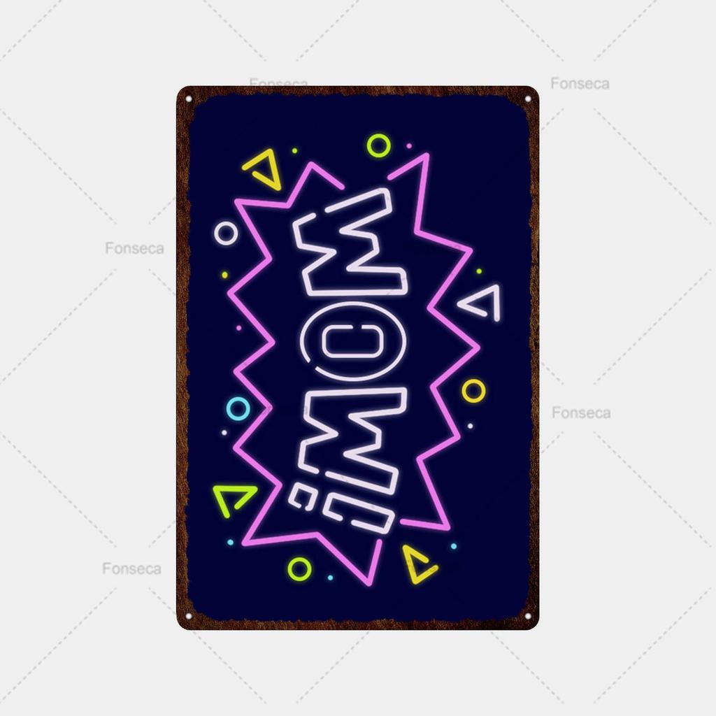 Неоновая игровая вывеска, металлическая вывеска, винтажная жестяная вывеска, металлический винтажный бар, винтажное украшение стены, металлический постер с клубной дыркой