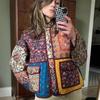 Vintage Print Women's Cotton Jacket 2025 - New Autumn/Winter Casual Loose Coat