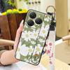 Waterproof Durable Phone Case For Blackview Shark9 5G Soft Case Ring Oil Painting Protective Shockproof Wristband Flower