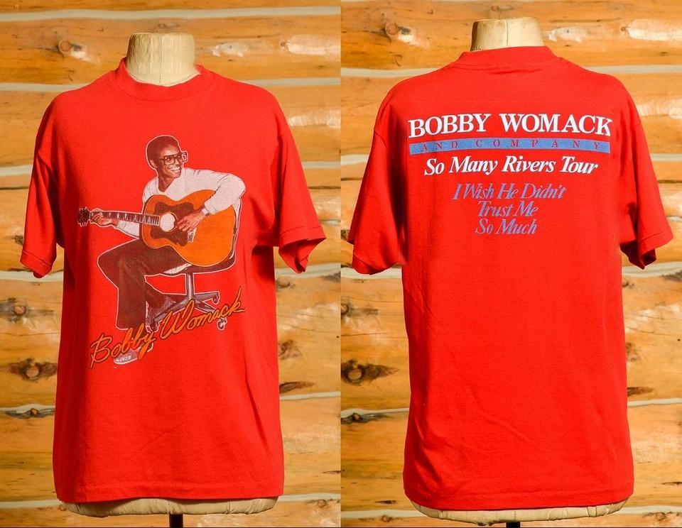 So Many Rivers Tour Bobby Womack Red Unisex Tee Cotton Shirt UU355 Unisex T-Shirt