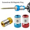3Pcs Screwdriver Bit Magnetic Ring Removable Electric Screwdriver Head Magnetizer Screw Catcher Holder Magnetize Tools Screwdriver Accessories