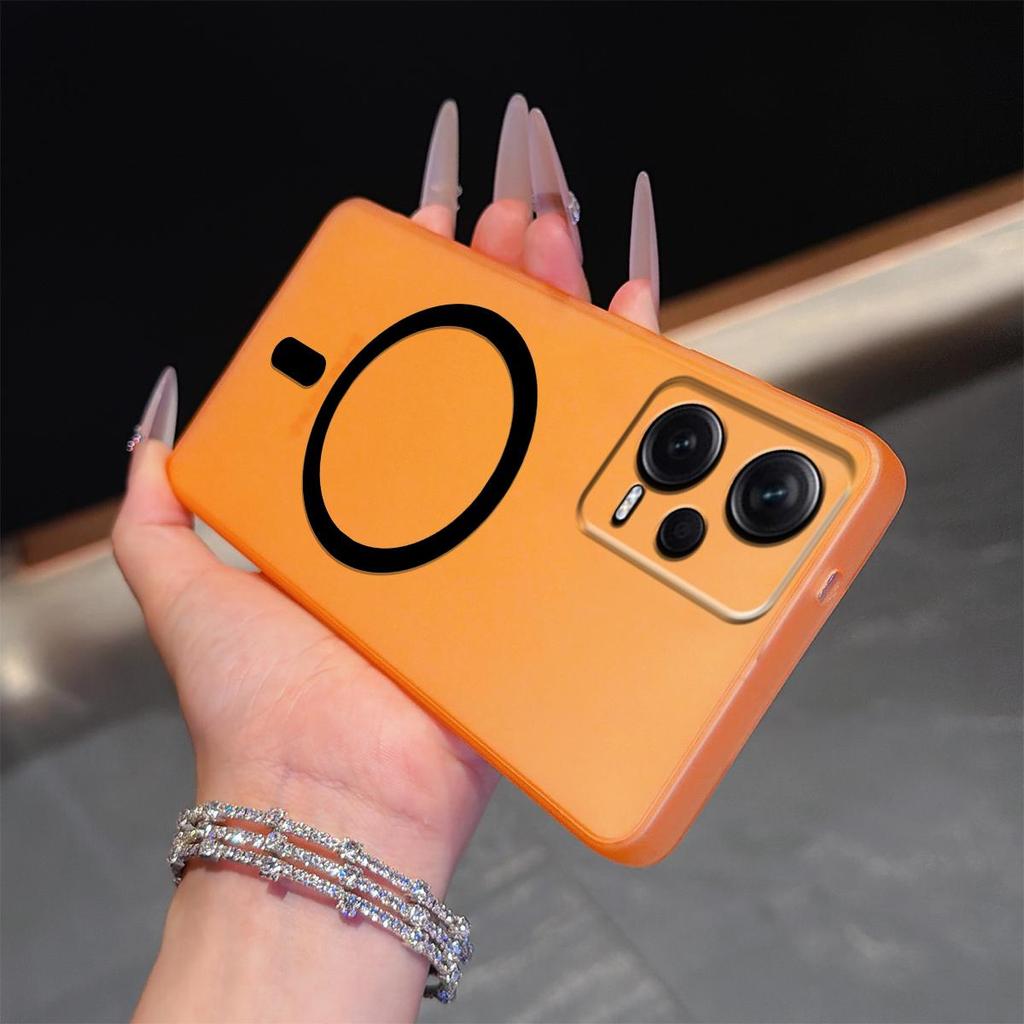 Матовый полупрозрачный магнитный чехол для телефона для Xiaomi Redmi Note 12 Pro+ 5G, 12 Pro 5G Мягкий ТПУ Ударопрочный чехол