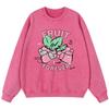 Personalized Strawberries Girl Vintage Washed Cotton Sweatshirt Harajuku Casual Pullover Hoodie Autumn Thin Style Tops