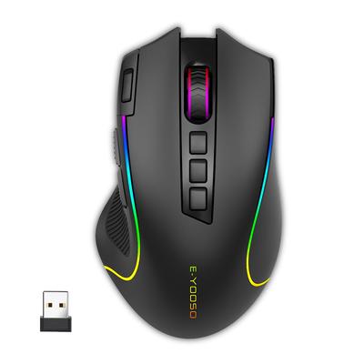 Игровая мышь с RGB-подсветкой, 9 программируемыми макросами, боковыми кнопками, регулировкой DPI, беспроводная и проводная, профессиональная игровая мышь e-Element 2.4G/Bluetooth/USB