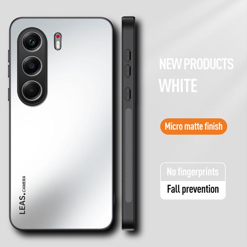Матовый Чехол-Бампер с Поверхностью под Кожу AG Lens Hard Back Cover Case для Tecno Camon 40 Pro 5G/CM7 / 4G/CM6 / Camon 40 4G/CM5 Мягкий TPU Shell Bumper