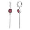 Серебряные серьги с натуральным рубином (2194668)