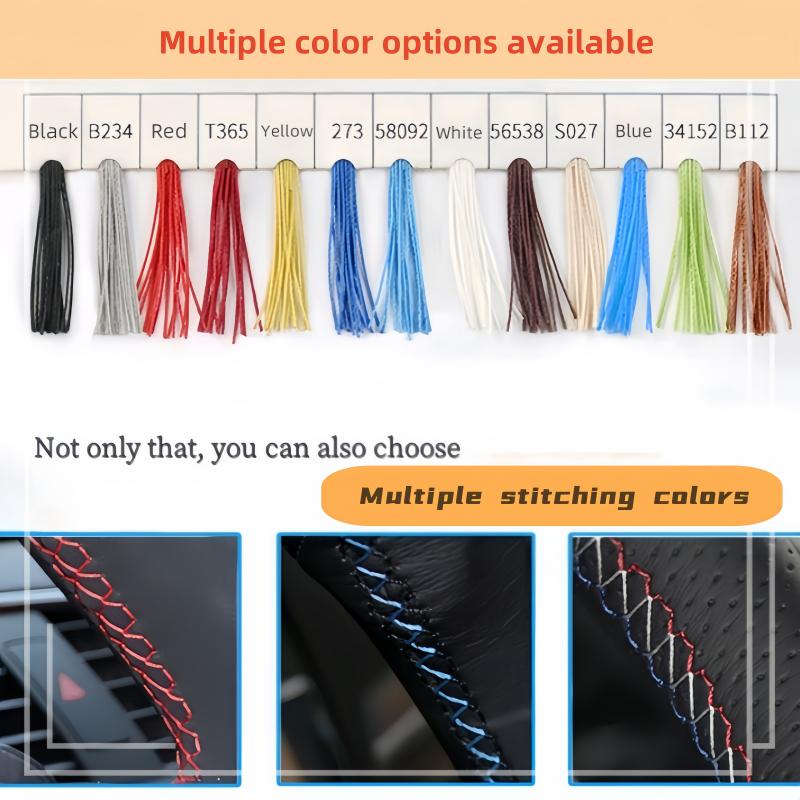 Чехол на руль автомобиля из искусственной дышащей кожи для Peugeot 206 1998-2005 206 SW 2003-2005 Плетеный чехол на руль