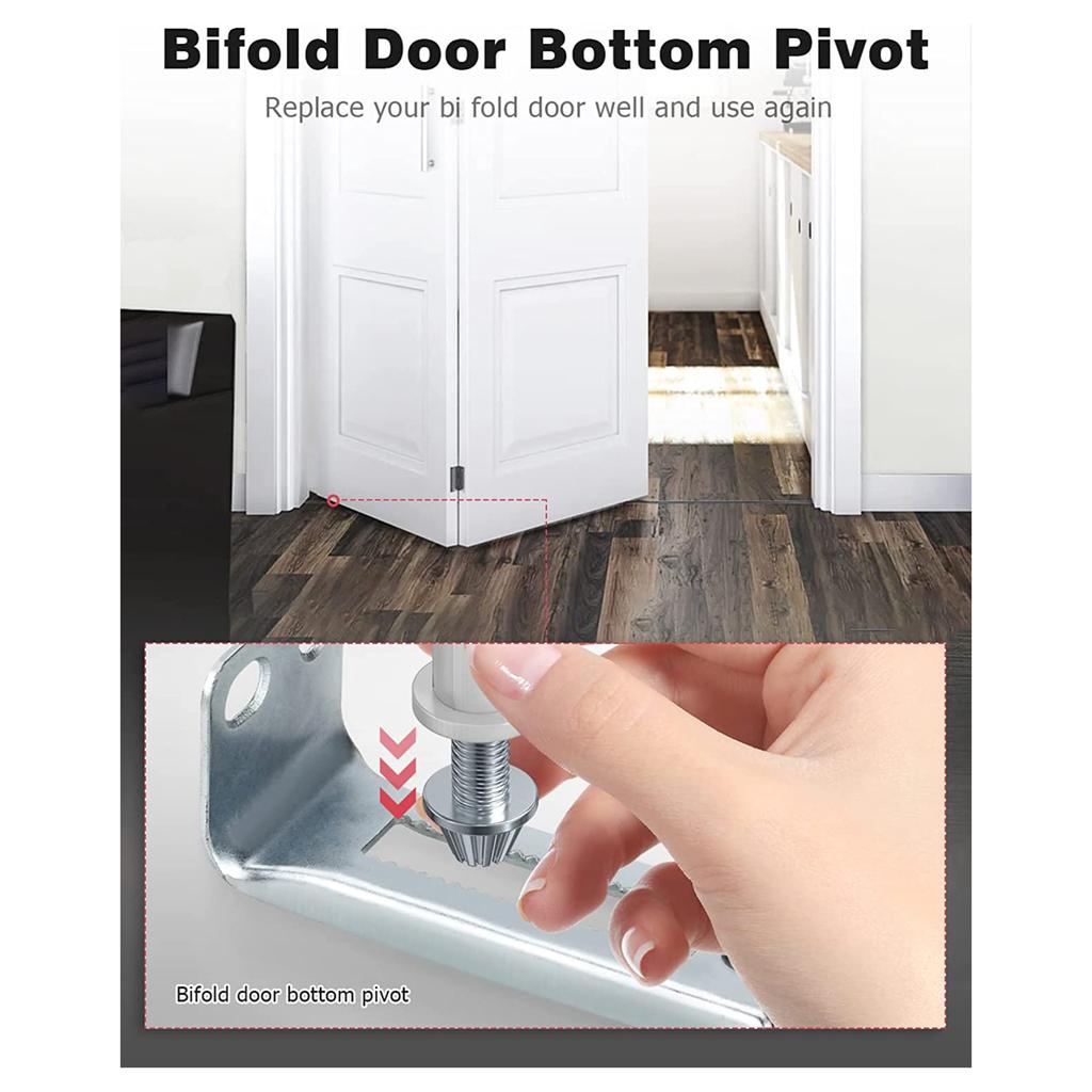 Bifold Door Hardware Upgraded Bifold Closet Door Hardware Repair Part Bi-Fold Door Bottom Pivot and Support Metal Plate