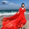 Travel Long Dress Ethnic Style Exotic Retro Dress Air Flowing Beach Dress Long Dress Party Style Dress