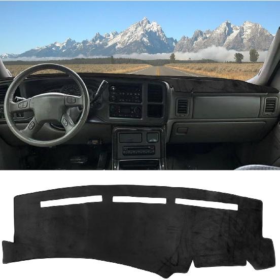 Flannel Dashboard Cover Dash Cover Mat Compatible with Dodge Ram 1500 2500 3500 -2024 2025 Accessories Center Console Dash Board Cover Protector