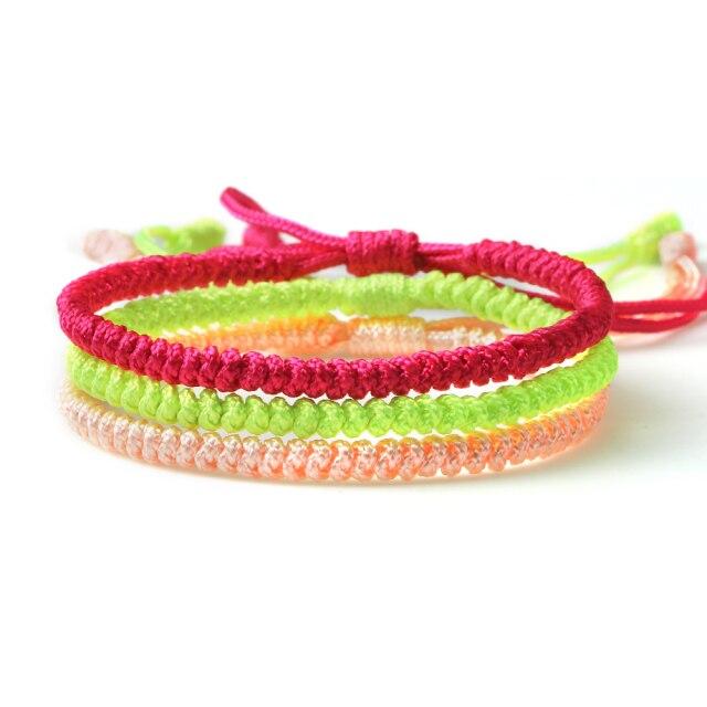 3 шт. тибетский буддийский амулет счастливый плетеный браслет на лодыжку многоцветный ручной работы узлы веревка браслет Будды для женщин мужчин подарки